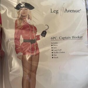 Leg Avenue Red Pirate Captain Costume